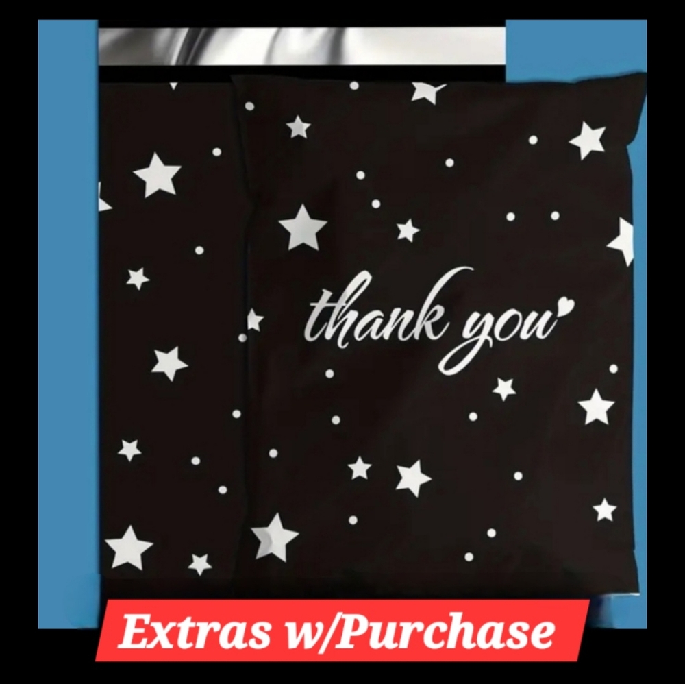 15ct. 14.5x19 Polymailers Random: Thank You Cards and Stickers